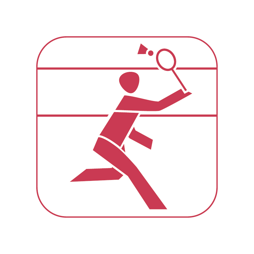 icon badminton rot auf weiss 50mm rgb 300dpi