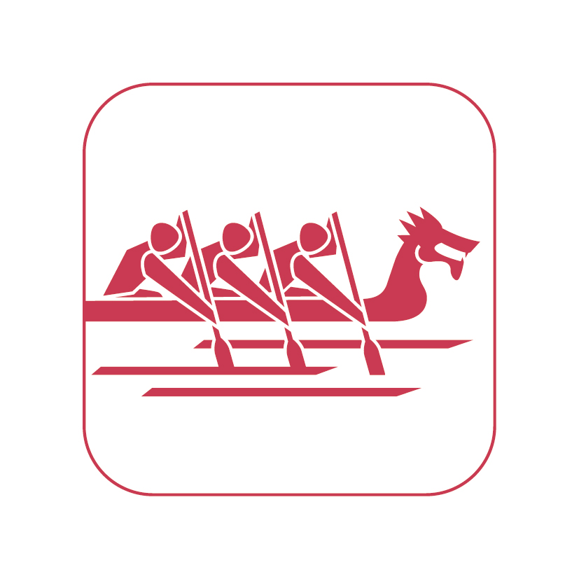 icon drachenboot rot auf weiss 50mm rgb 300dpi